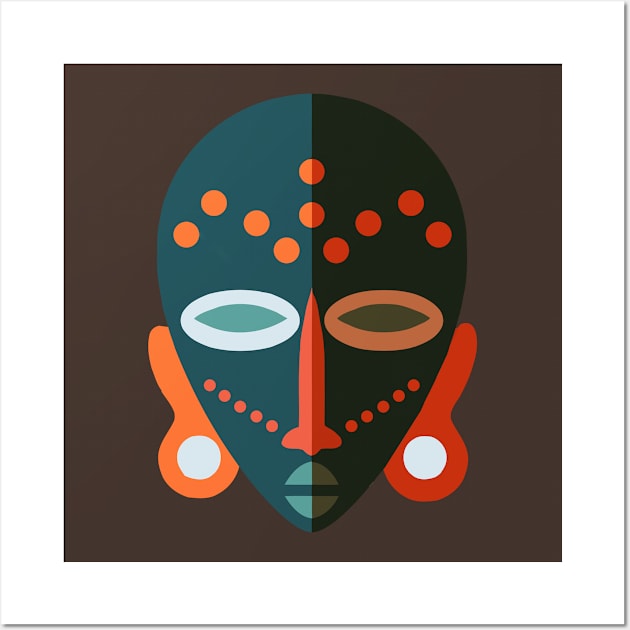 AFRICAN TRIBAL MASK Wall Art by ReignGFX